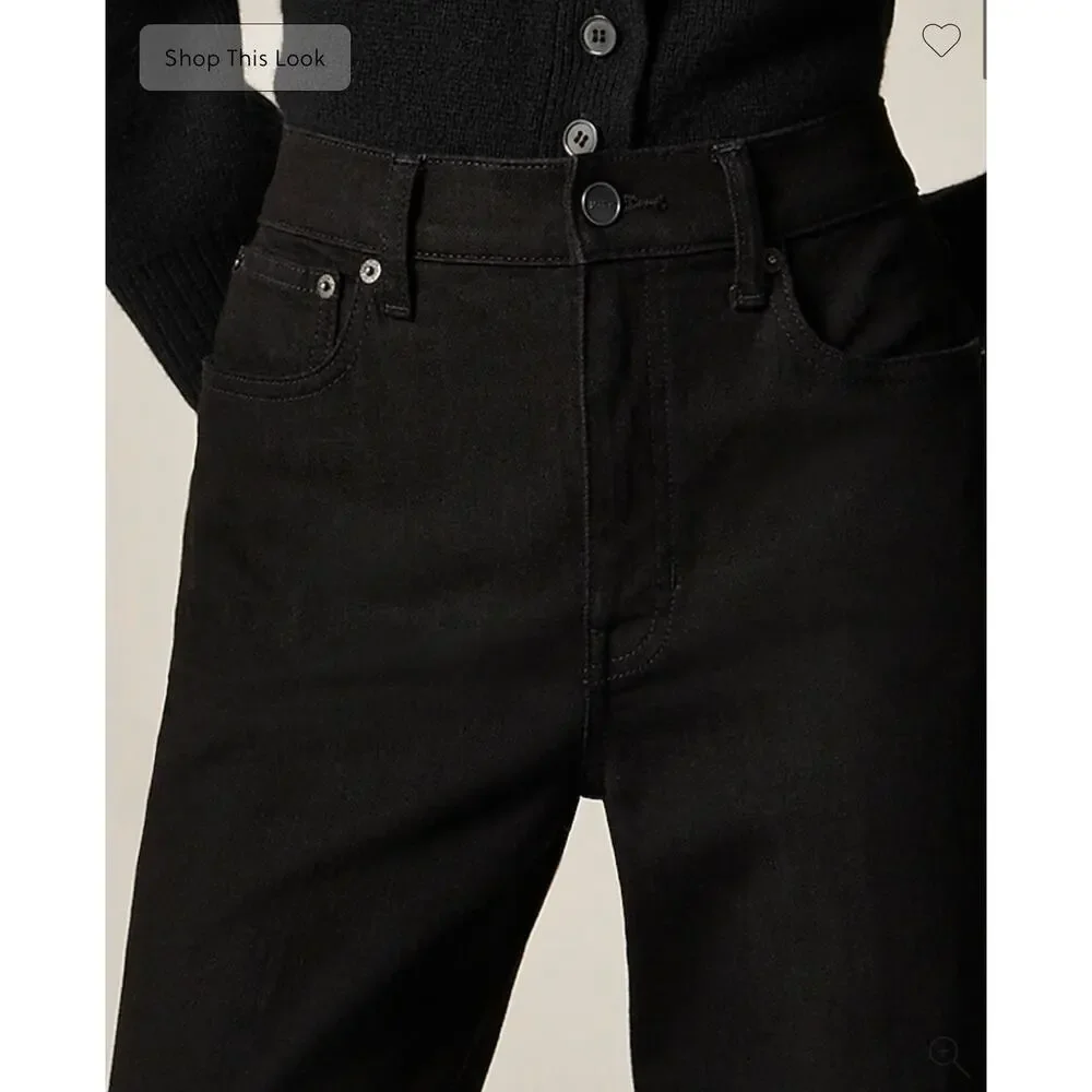 J. Crew Denim trouser jean in Black Wash NWT size 30P